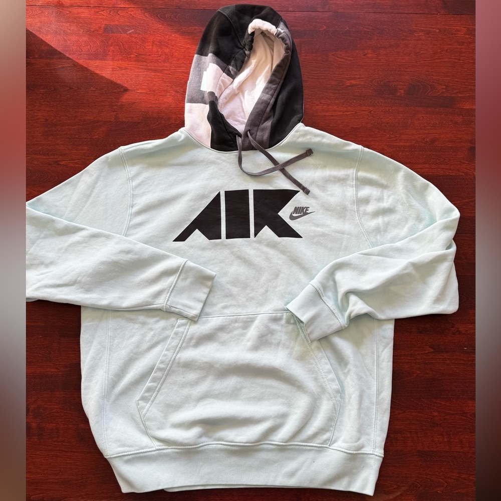 Nike Air Hoodie in light blue and Black